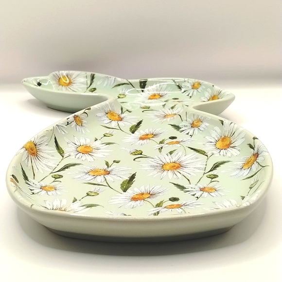 Pastel Green Bunny Daisy Decor Spoon Rest Plate - Picture 3 of 6